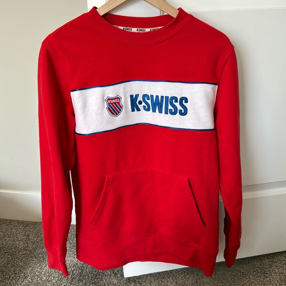 red K-Swiss women’s hoodie size small